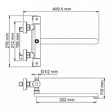 Термостатический смеситель для ванны с длинным изливом Wasserkraft Berkel 4822L Thermo