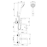 Смеситель для ванны с керамическим дивертором, Oxford, IDDIS, OXFSB02i02