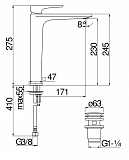 Смеситель для раковины Nobili Seven SE124128/2CR Chrome