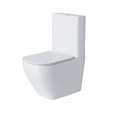 Унитаз Style GR-4453S (620*365*830) напольный БЕЗОБОДКОВЫЙ с тонкой крышкой, 2 места