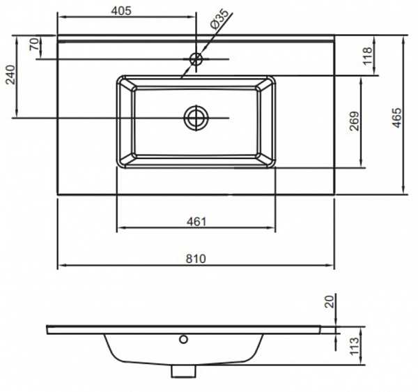 Раковина Jacob Delafon Ola 81х46 см EXTA112-00