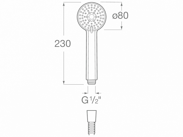 Душевая лейка Roca Stella 80/3F 5B1103C07