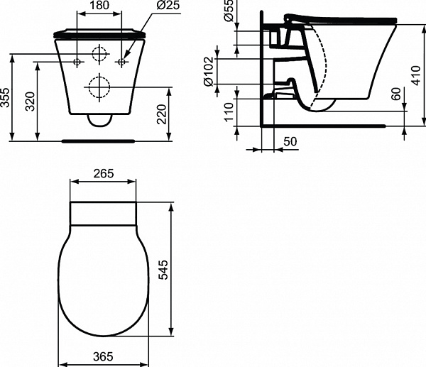 Унитаз подвесной Ideal Standard Connect Air K819501