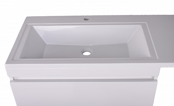 Тумба напольная "Даллас 150", 3 ящика, Люкс белая, под раковину, PLUS СС-00002305