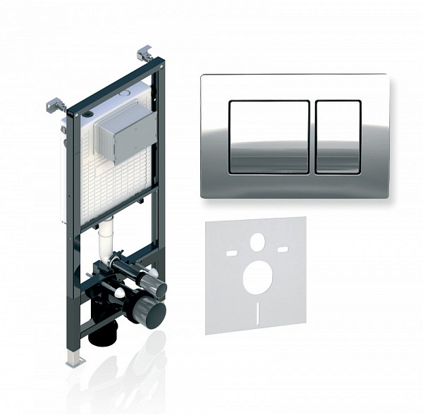 Инсталляция Alcora ST 1200 с клавишей KVADRO Chrome