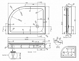 Душевой поддон Azario 900х1200х150 R, для VICTORIA 2131-1-R