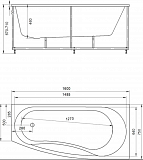 Акриловая ванна Aquatek  Пандора 160x75 PAN160-0000067