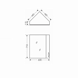 Зеркальный шкаф угловой Верона Санта 700214