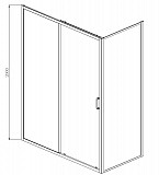 Душевой уголок Aquanet Alfa NAA1131 1600х900, прозрачное стекло NAA1131 1600900