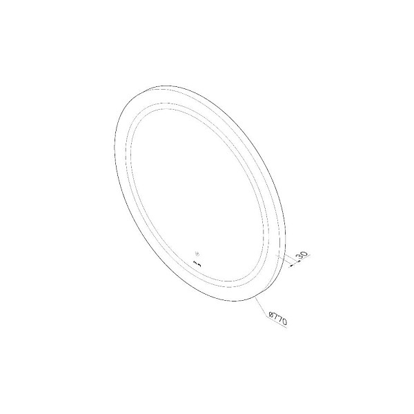 M85AMOX0801WG Универсальное зеркало с контурной LED-подсветкой, ИК- сенсором, круглое, 80 см