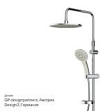 F0750A100 Inspire V2.0 душ.система, набор: верхн.душ d 250 мм, ручн.душ 3 ф-ции d 120 мм, переключат