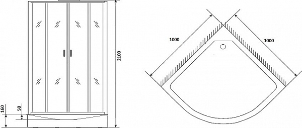 Душевая кабина Niagara Premium 100х100х210 NG-6002-01