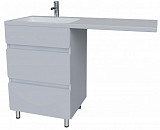 Тумба напольная "Корделия 50", 2 ящ., ст/м., белая, Kamilla 110