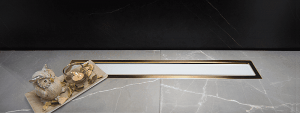 Душевой лоток Pestan Confluo Premium Line 650 White Glass Gold