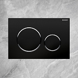 Клавиша смыва Geberit Sigma 20 115.882.KM.1 черный, хром глянец