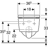 Комплект инсталляции с подвесным унитазом Geberit iCon 500.060.TC.I
