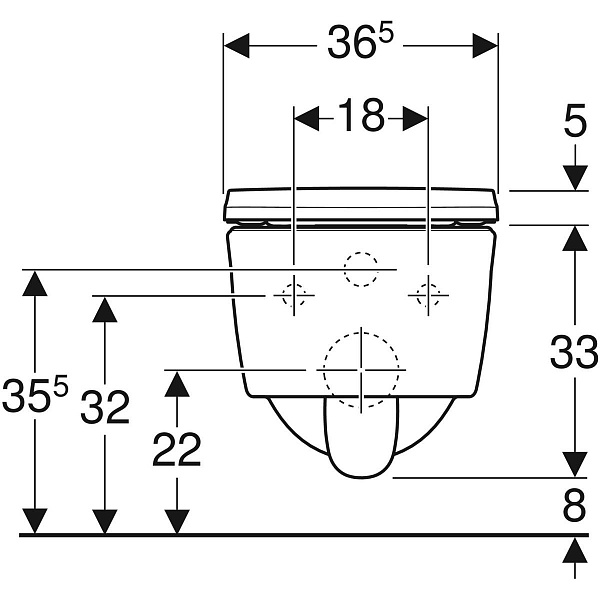 Комплект инсталляции с подвесным унитазом Geberit iCon 500.060.TC.I