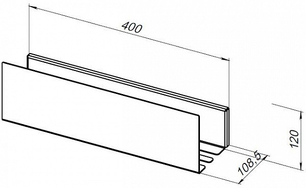 Полка Aquanet Магнум 40x12 белая матовая 00302230