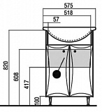 Тумба под раковину Акватон Джимми 52 см 1A068301DJ010