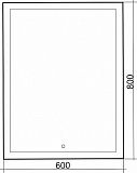 Зеркало AZARIO Гуверт 800х1000 вертикальное сенсор выкл (LED-00002354)
