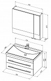 Мебель для ванной Aquanet Нота 75 белый (камерино) 00287701