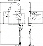 Смеситель для кухни HANSGROHE Focus 31815000 с вытяжным изливом