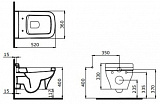 Чаша унитаза подвесного Bocchi Scala Arch 1080-010-0129 синяя