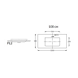 Столешница для раковины Kerama Marazzi Plaza 100 см PL2.DL500900R\100