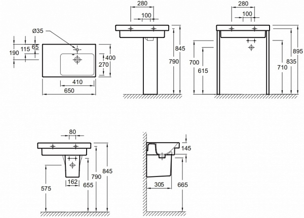 Подвесная раковина  Jacob Delafon Odeon Up 65х40 см E4758G-00