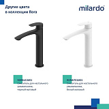Смеситель для умывальника, глянцевый хром, Rora, Milardo, RORSB01M01