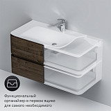 M30FHX1002TF Sensation, База под раковину, подвесная, 100 см, ящики, табачный дуб, текстурированная,