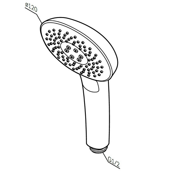 F0270A000 Spirit V2.0, ручн.душ, 120 мм, 3 ф-ции,  хром, шт