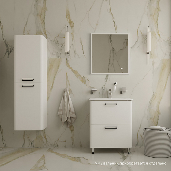 Тумба напольная, белая, 60 см, Brick, IDDIS, BRI60WFi95. Подходит ум. 0106000i28