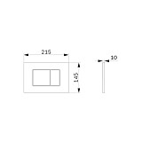 I070231 ProC S, клавиша для инсталляции пластик, хром матовый