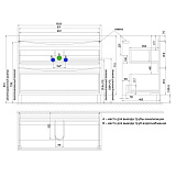 Тумба напольная, белая, 100 см, Cloud, IDDIS, CLO10WFi95. Подходит ум. 0131000i28