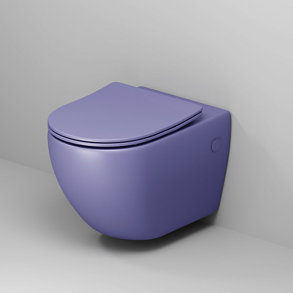 Унитаз GR-4411LIMS Color (550*365*395) ФИОЛЕТОВЫЙ МАТОВЫЙ подвесной БЕЗОБОДКОВЫЙ