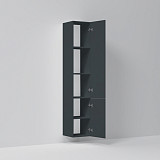 M90CHR0306GM GEM, шкаф-колонна, подвесной, правый, 30 см, двери, push-to-open, графит матовый