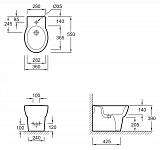 Биде напольное Jacob Delafon Ove E1705-00