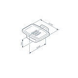 A9034222 Gem, Стеклянная мыльница с настенным держателем, черная