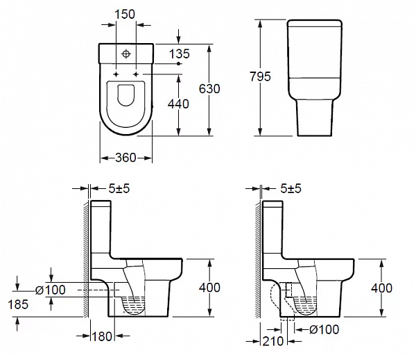Унитаз напольный Grossman Elegance GR-N3015