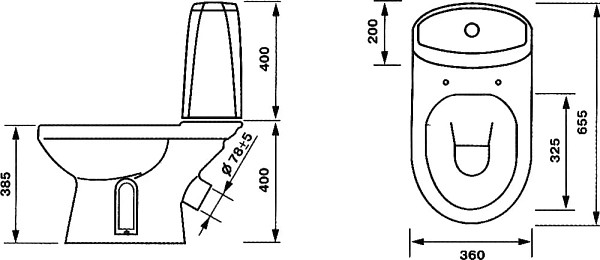 Унитаз-компакт Оскольская керамика Лея Люкс