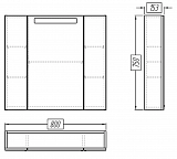 Зеркало-шкаф Акватон Мадрид 80x75 1A175202MA010 с подсветкой