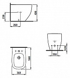 Биде напольное Laufen Palomba 8.3280.1.000.304.1