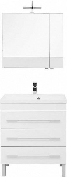 Мебель для ванной Aquanet Верона NEW 75 белый (напольный 3 ящика) 00231040