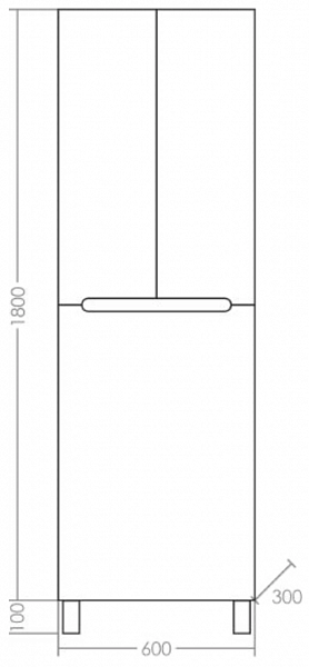Колонна Лондон 60 напольная с бельевой корзиной Санта 524006