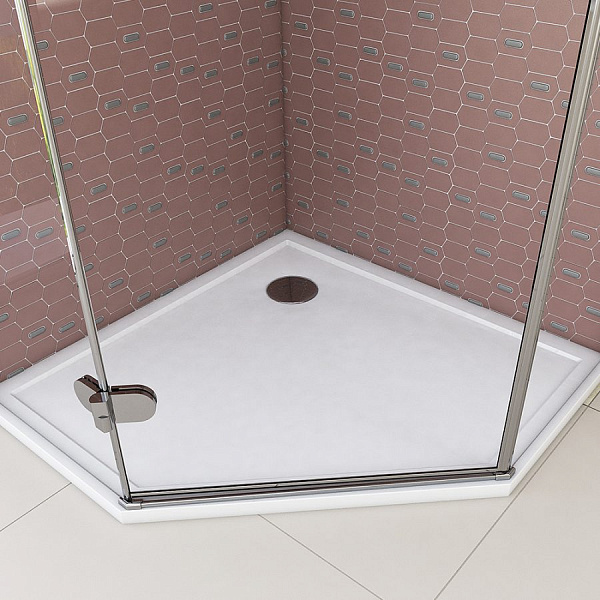 Душевой поддон Aquaton Калифорния 90х90 пятиугольный белый 1A714836CA010