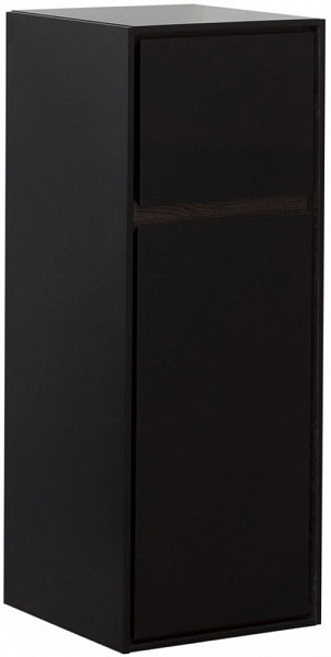 Пенал малый Aquanet Милан 35 черный глянец 00306376