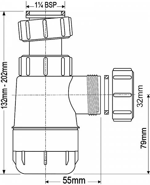 Сифон  McAlpine MRW2-NW