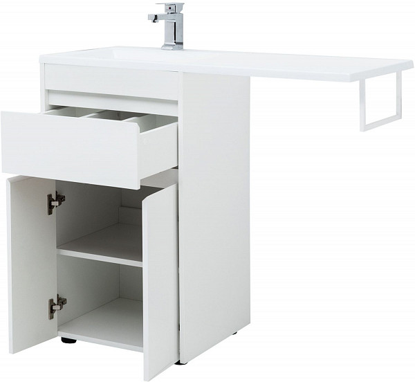 Тумба под раковину Aquanet Токио 48 белый (напольная, 1 ящик, 2 дверцы) 00237744