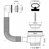 Слив-перелив McAlpine OF1-60